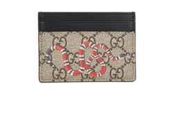 Gucci Snake Cardholder, Leather, Monogram, 451277, B/DB, MII, 3*